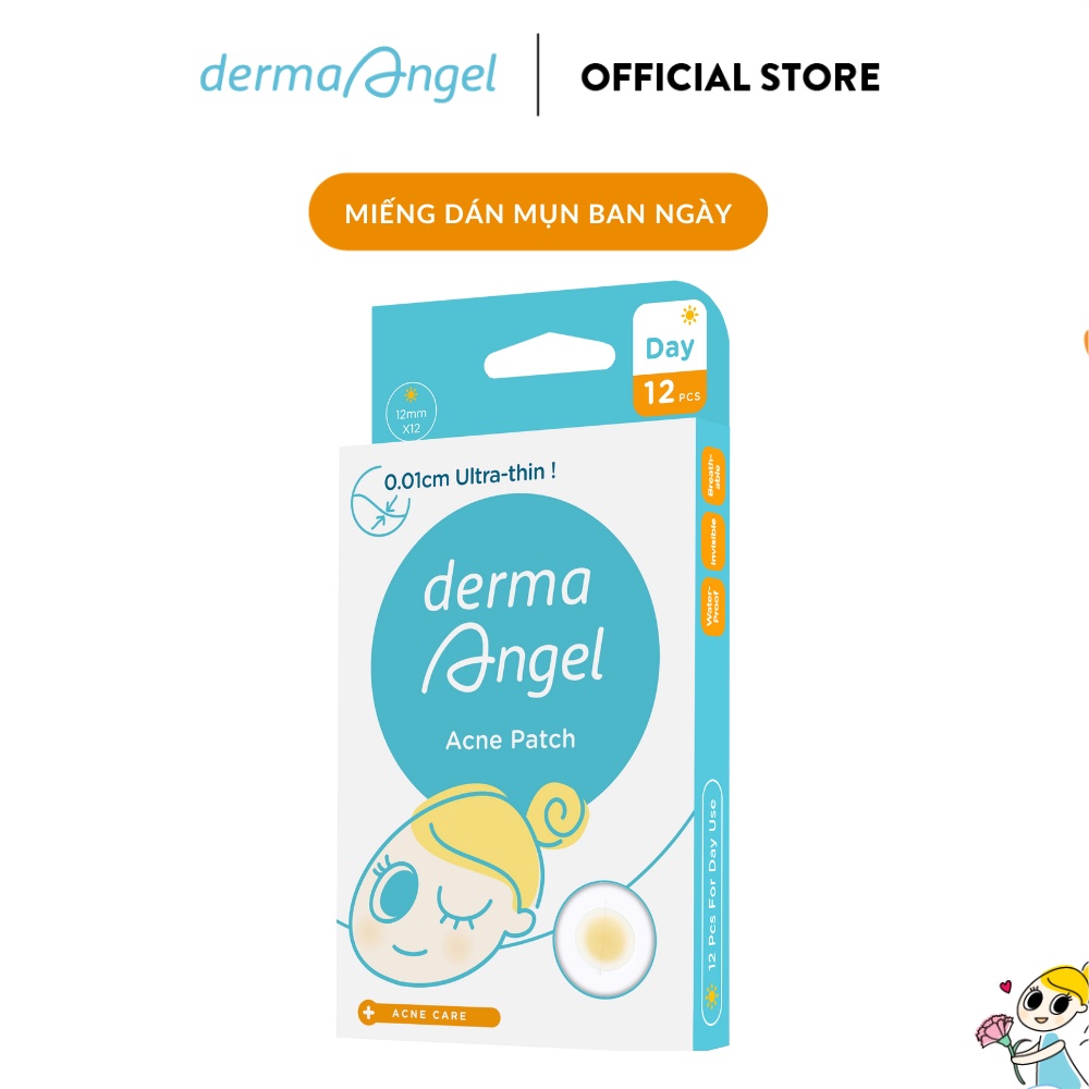 Miếng dán mụn Derma Angel dùng cho ban ngày (12 miếng) 15g