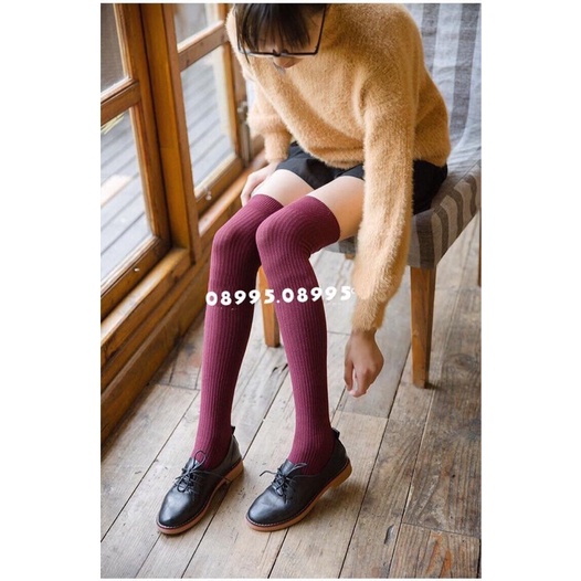 Tất Vớ Len Dày Dài Qua Gối - Hàng Loại 1