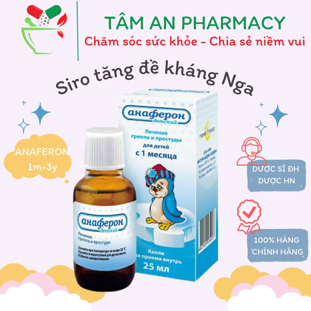 Siro Anaferon chim cánh cụt của Nga giúp tăng sức đề kháng 25ml