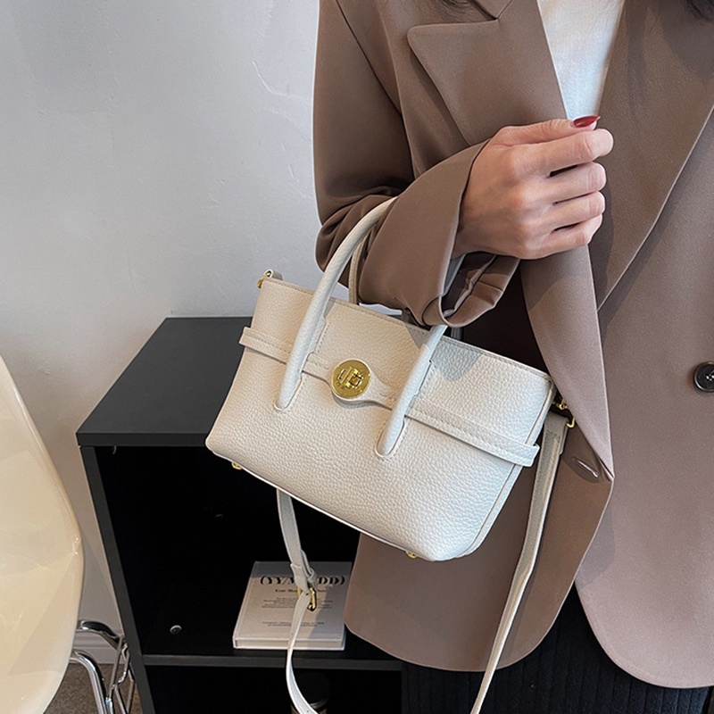 Túi Đeo Chéo Màu Sắc Đơn Giản Có Khóa Kéo Thời Trang Cho Nữ