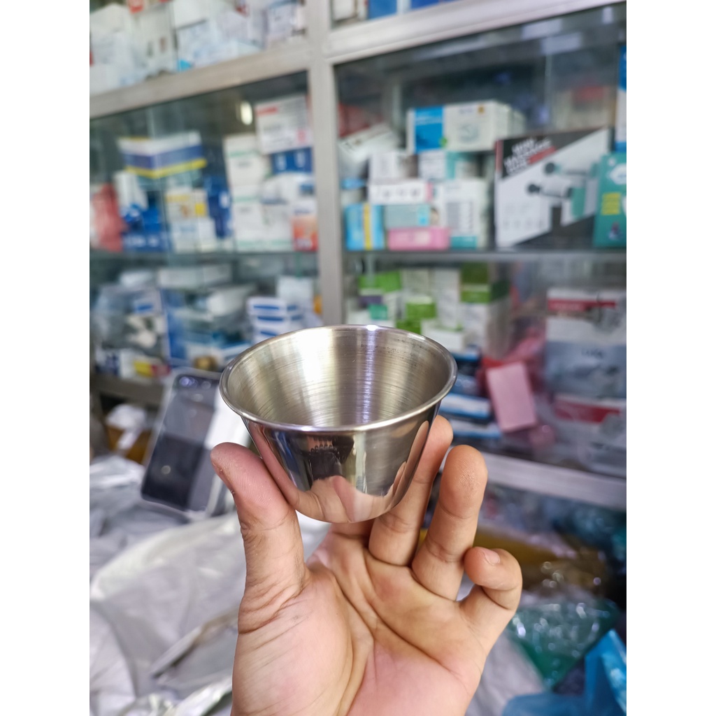 Chén inox vàng đựng dụng cụ y tế 8cm, 6cm