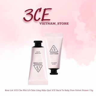 Kem lót 3ce kem lót 3ce back to baby velvet promer -hồng-15ml size nhỏ