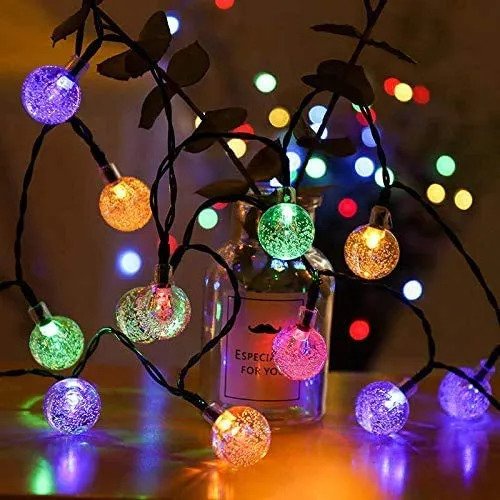 DÂY ĐÈN BI BỌT 10 MÉT 50 BÓNG KÍCH CỠ BÓNG 2CM TRANG TRÍ CÓ CHUI NỐI