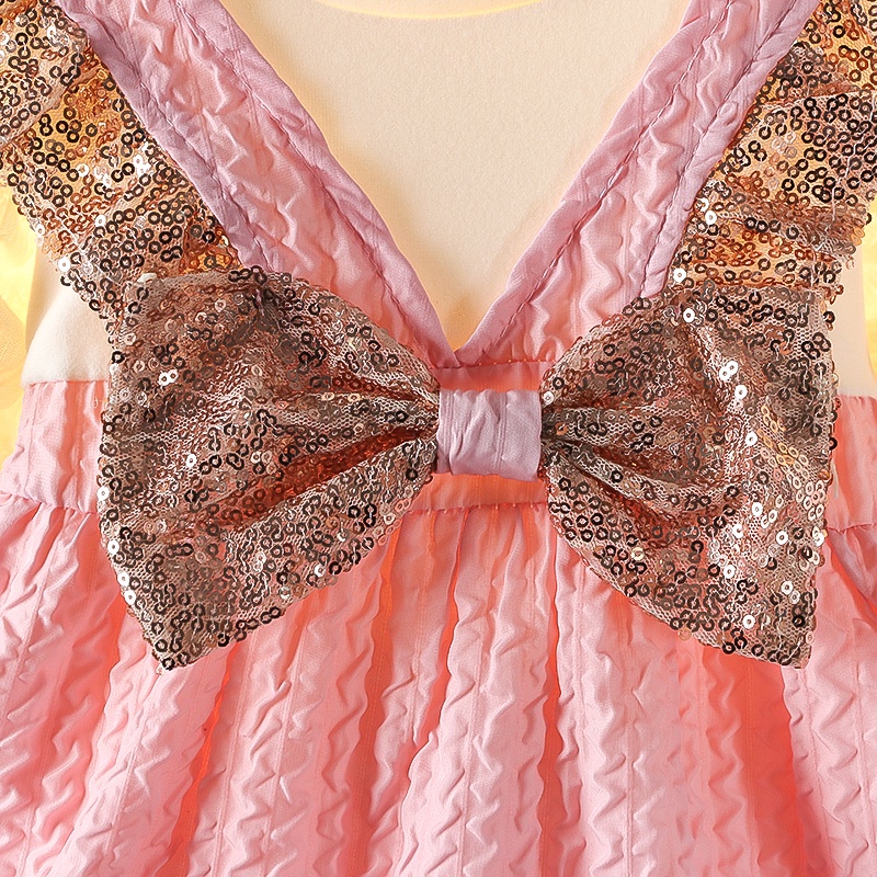 Đầm Giả Hai Mảnh Phong Cách Hàn Quốc Thời Trang Xuân Thu 2021 Cho Bé Gái