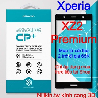 Kính cường lực cho Sony Xperia XZ2 Premium hiệu Nillkin.tw kính cong 3D keo viền siêu chắc