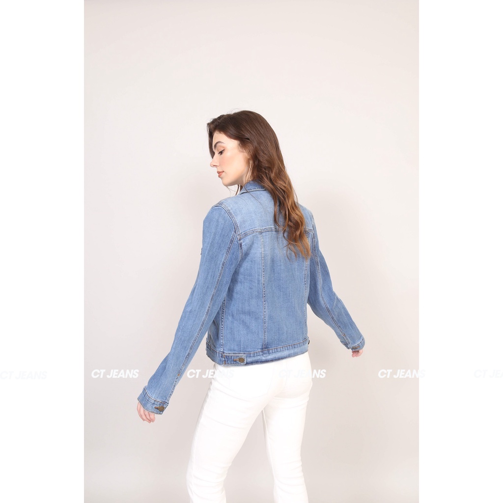 Áo khoác jean denim jacket trơn chất vải dày dặn co giãn 4 chiều CS28, CT JEANS