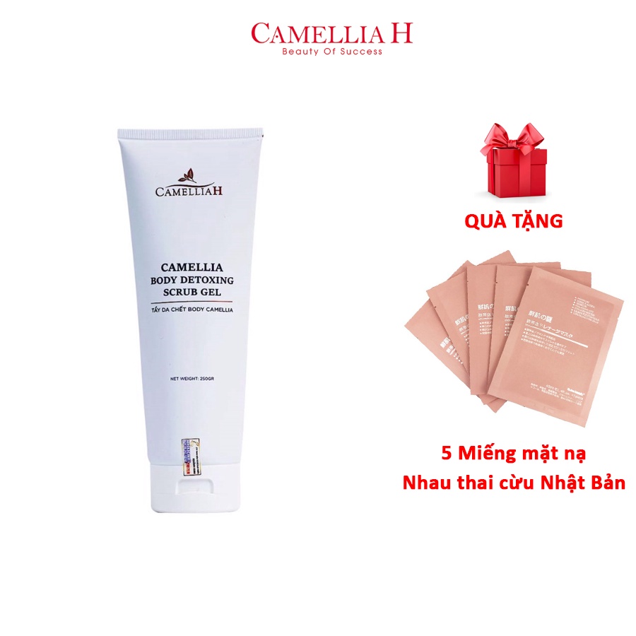 Tẩy da chết body CamelliaH Body Detoxing Scrub Gel, làm sạch bụi bẩn & giúp da thoáng sạch, mịn màng 250gr [CHÍNH HÃNG]