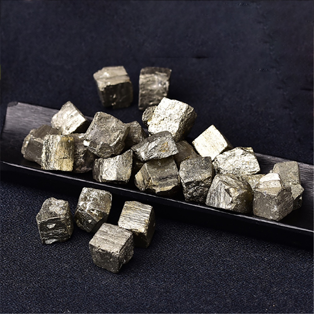 Chalcopyrit pyrite cube quartz crystal stone rock mẫu vật khoáng chất reiki chữa bệnh quặng thô trang trí phòng 30-50g / gói 100% tự nhiên