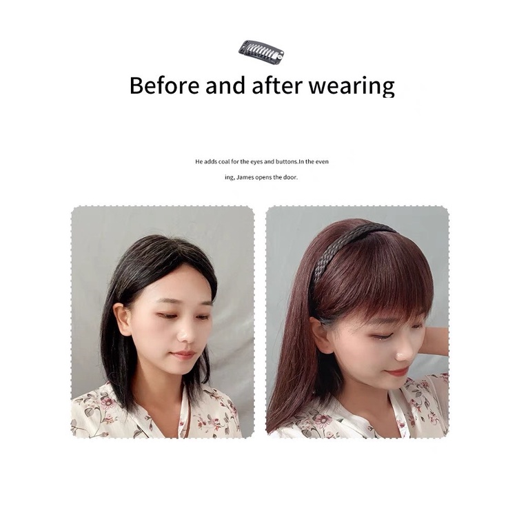 Tóc giả bờm tết mái che hói siêu xinh Hàn Quốc