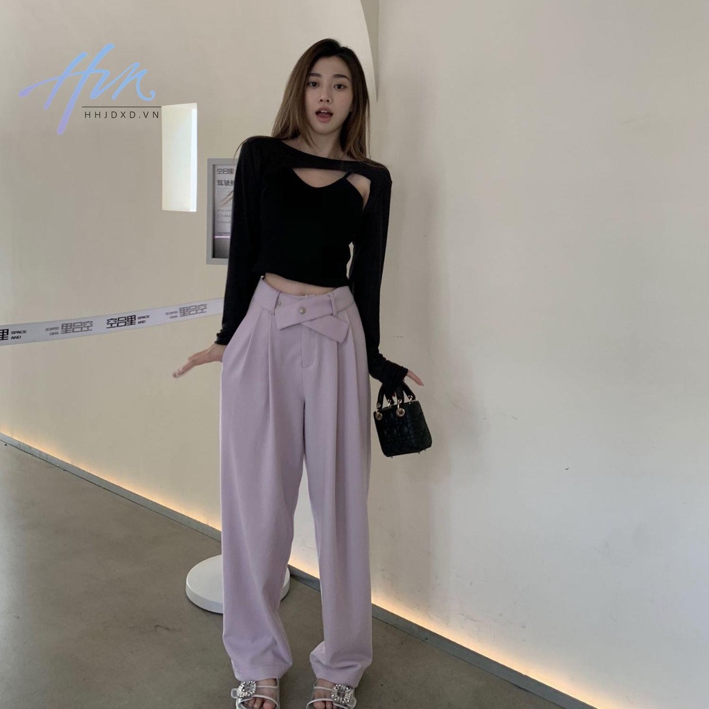 Quần Dài Ống Rộng Có Thể Tháo Rời Thời Trang Mùa Hè Cho Nữ