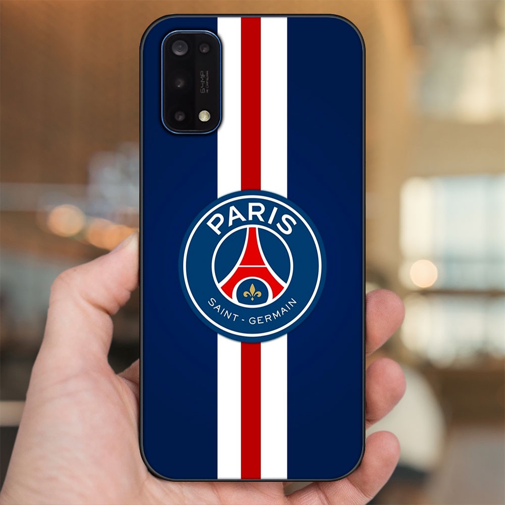 Ốp lưng Realme 7 Pro viền đen in hình CLB Bóng Đá PSG Paris Saint Germain