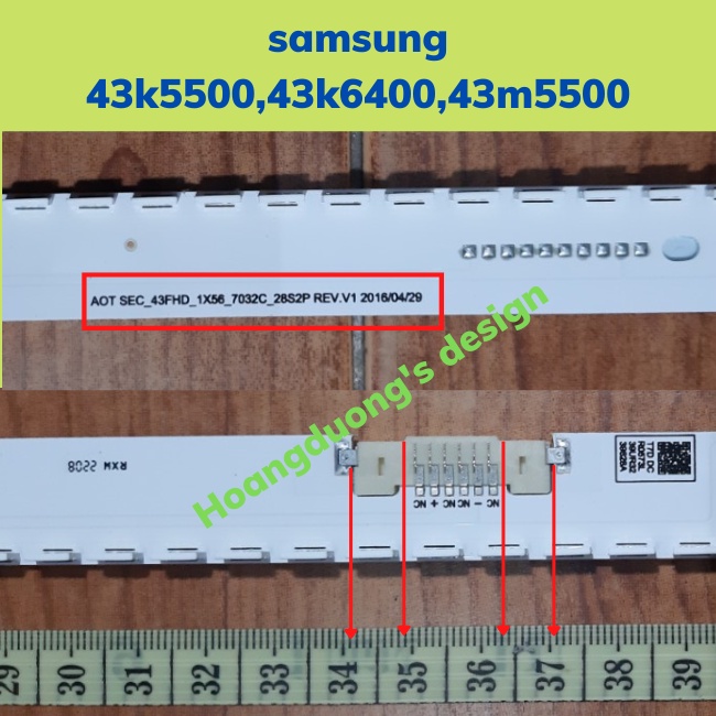 Thanh led tivi samsung 43k5500,43k6400,43m5500-dthoangduong
