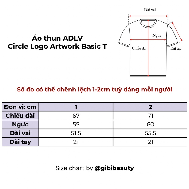 Áo thun ADLV Circle Logo Artwork Basic T