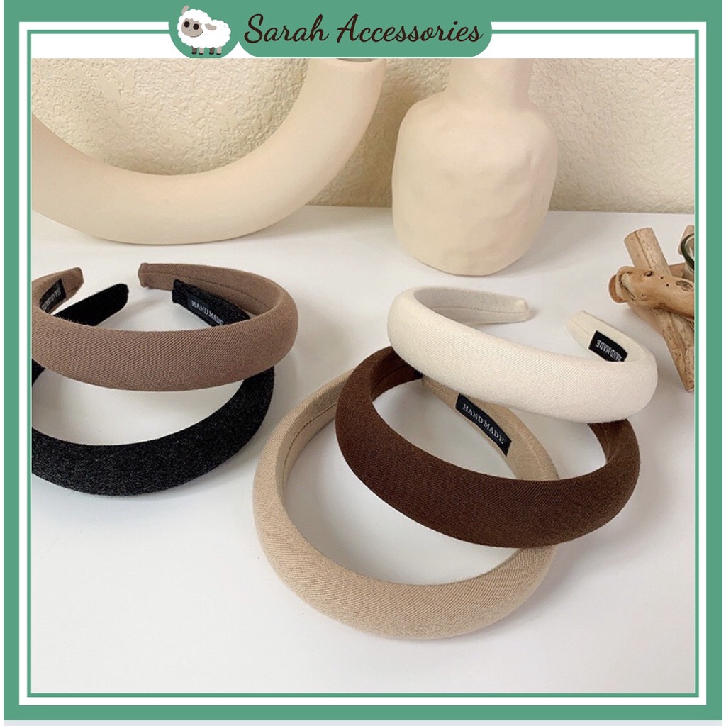 Băng Đô Cài Tóc Vintage Bản To Phong Cách Tiểu Thư - Phụ Kiện Sarah B03