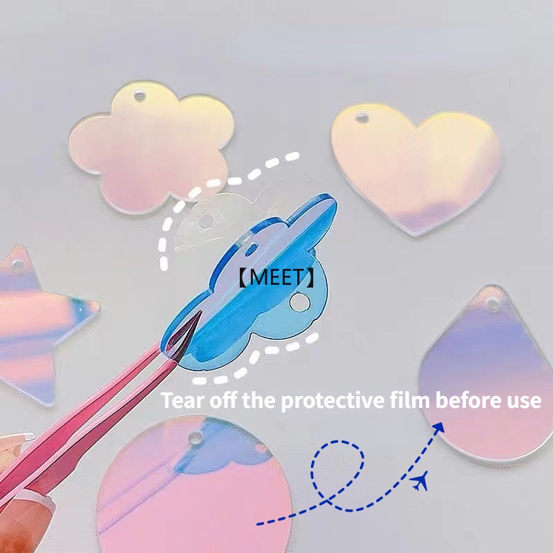 【MEET】10 cái/bộ Gói vật liệu sổ tay chuỗi acrylic trong suốt Guka DIY