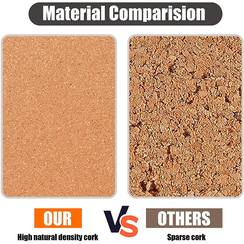 Cork board 1.27cm thick square bulletin board cork tile with 100 promotional mini walls, 5-piece self-adhesive cork board