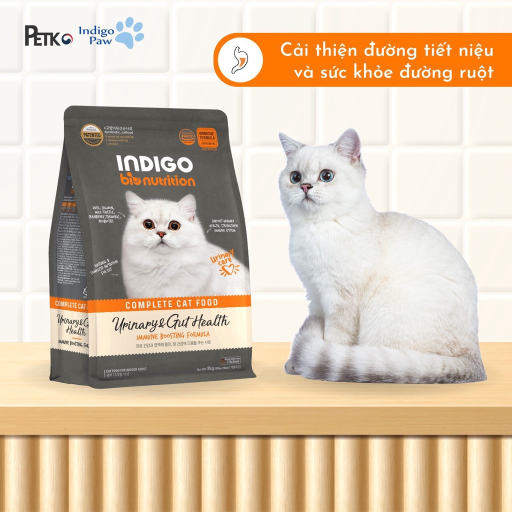 Hạt mèo INDIGO 400g-2kg tiêu búi lông, tiết niệu, mèo con - hairball, urinary, kitten