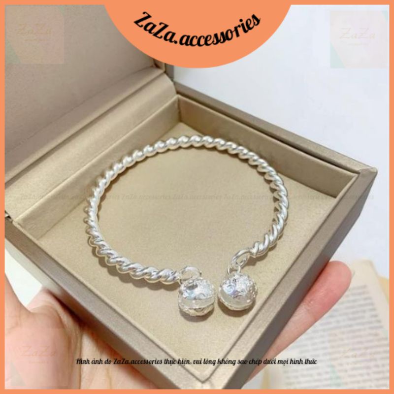 Vòng Tay Nam Nữ Bạc S925 - Lắc Tay Bạc Ý Nam Nữ Kèm Chuông Đing Đang ZaZa.accessories