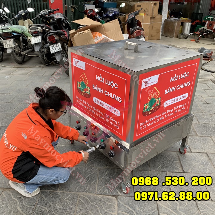 Thùng nấu bánh chưng bằng điện dạng vuông VMBC380