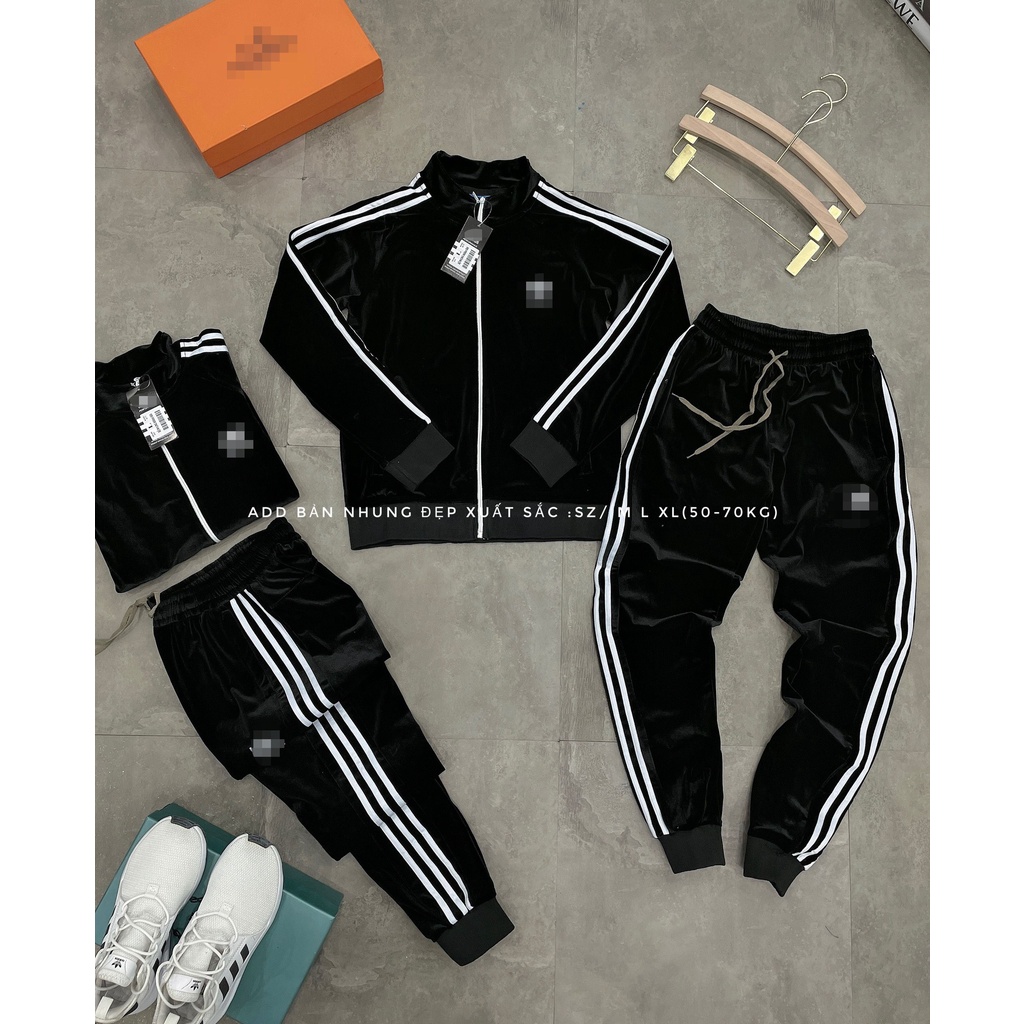Bộ Das nam thu đông chất liệu nhung , bộ thể thao nam dày dặn , sắc nét , full size MS001