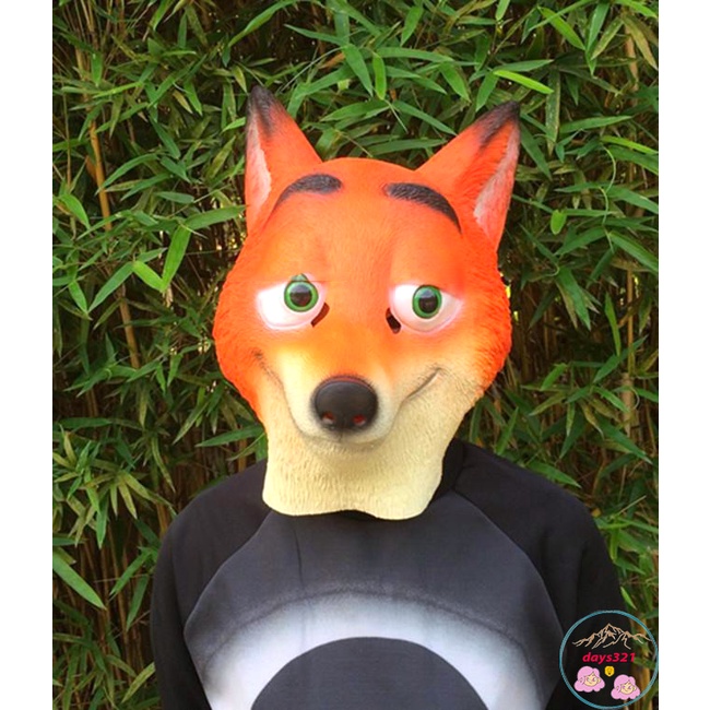 MẶT NẠ CON CÁO cao su trùm đầu hóa trang hồ ly phù hợp cho Halloween trung thu lễ hội quay video tiktok douyin