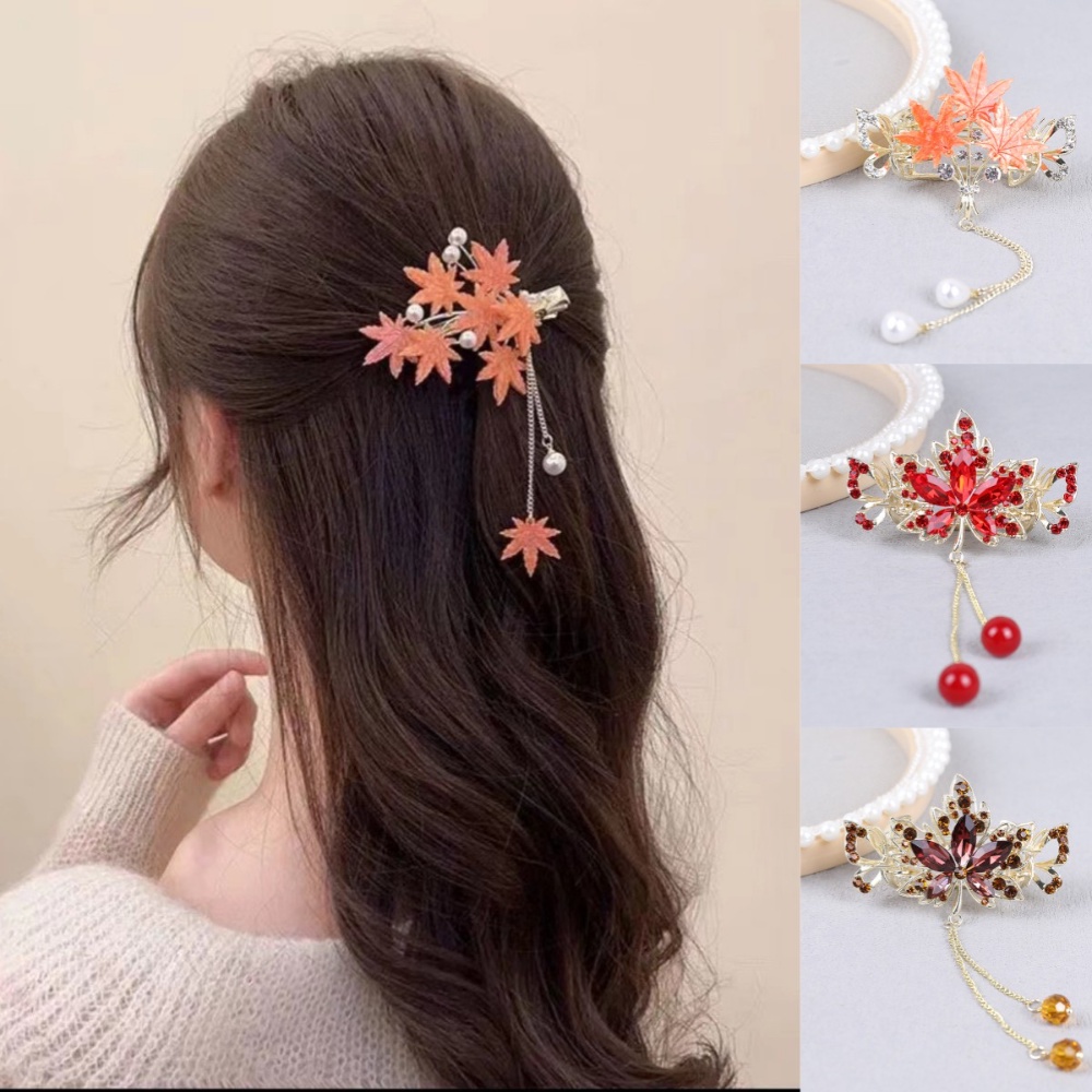Kẹp Tóc Đuôi Ngựa Bằng Kim Loại Đính Ngọc Trai Giả Kiểu Hàn Quốc Ngọt Ngào Mới Cho Nữ Và Bé Gái