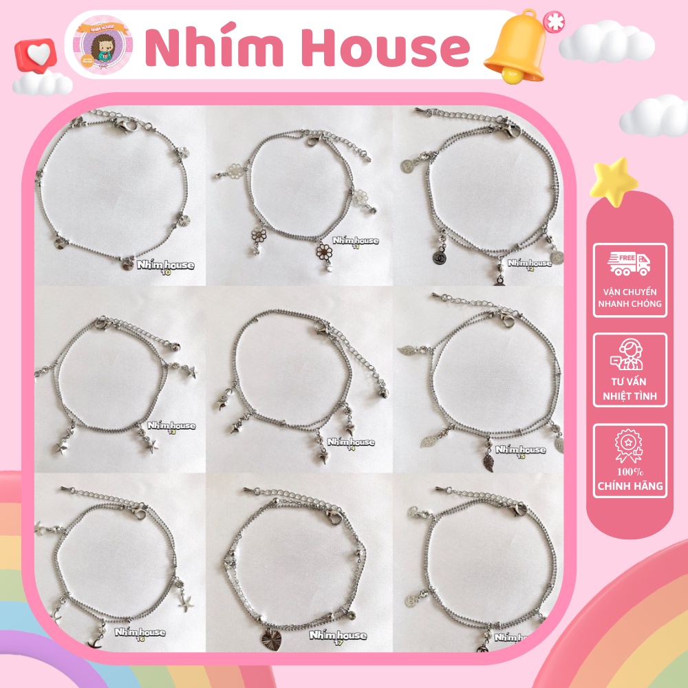 Lắc Chân - Vòng Chân Nữ Hợp Kim Cao Cấp Kiểu Dáng Basic, Thanh Lịch Mạ Bạc 925 An Toàn Và Bền Đẹp