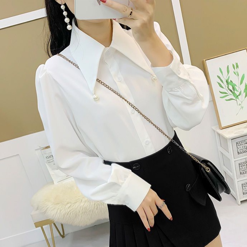 Áo Sơ Mi Trắng Tay Dài Thời Trang Công Sở 2023