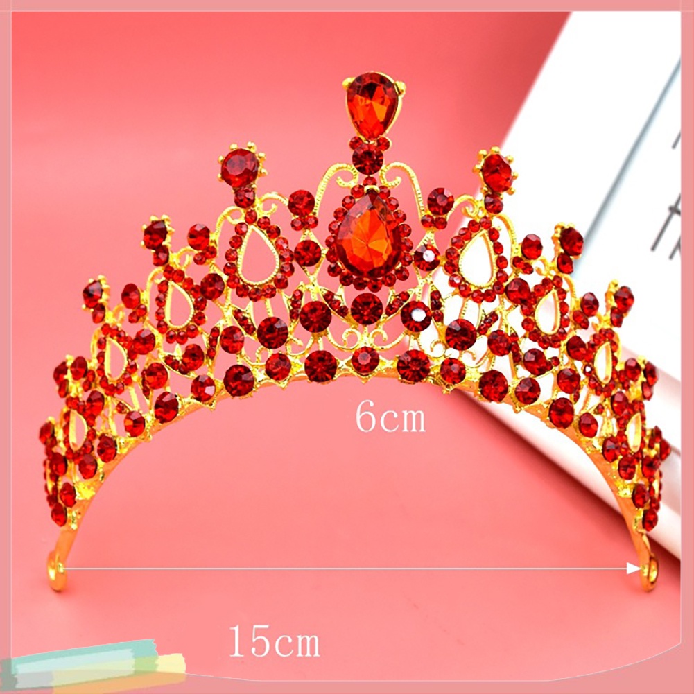 Băng Đô Hợp Kim Trang Trí Vương Miện Đính Đá Lấp Lánh Thời Trang Cho Nữ