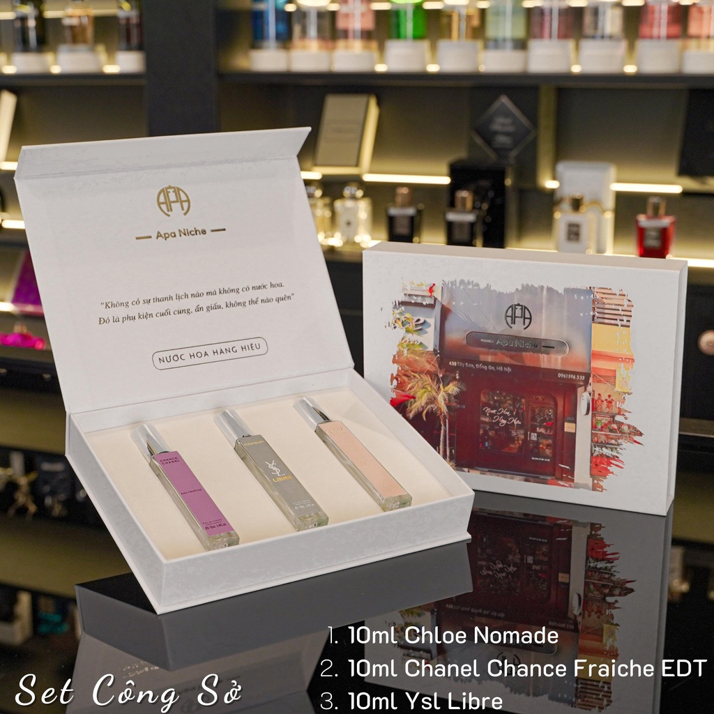 Set nước hoa nữ 3 chai 10ml theo từng phong cách Apa Store
