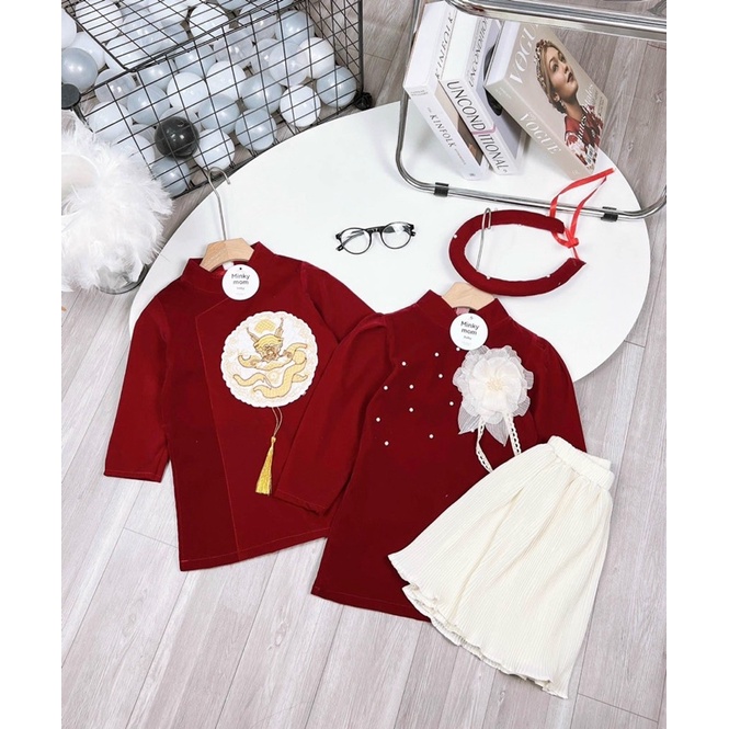 Áo dài cặp bé trai bé gái