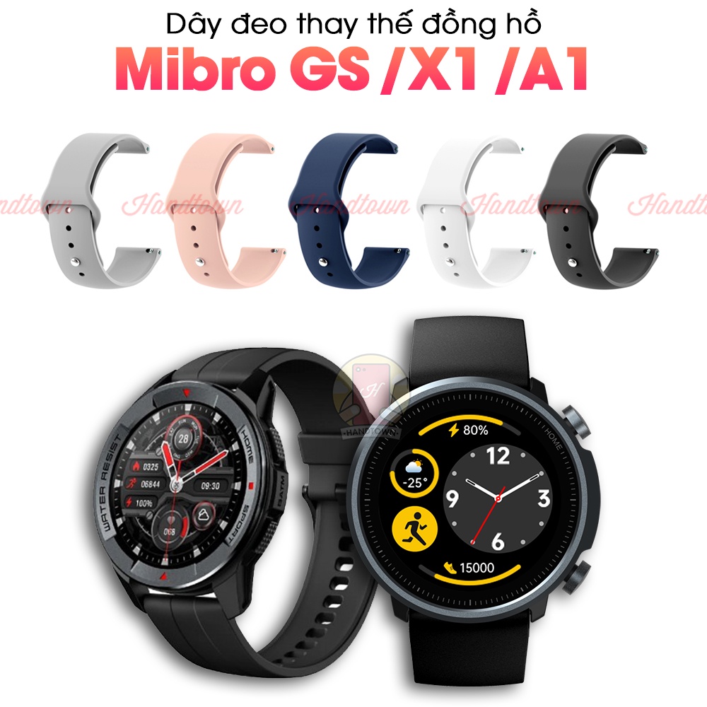 Dây đeo đồng hồ thông minh Mibro GS / A1 / X1 / Mibro Lite / Lite2 chốt tháo nhanh thay thế silicon mềm mại nhiều màu