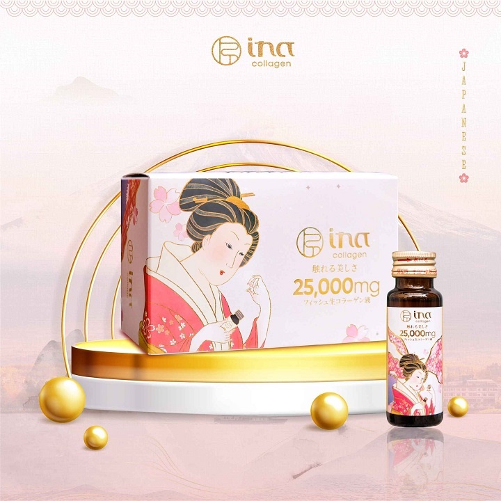 INTER TECHNO - [HỘP] TINH CHẤT COLLAGEN DẠNG NƯỚC INA (HỘP 10 CHAI)