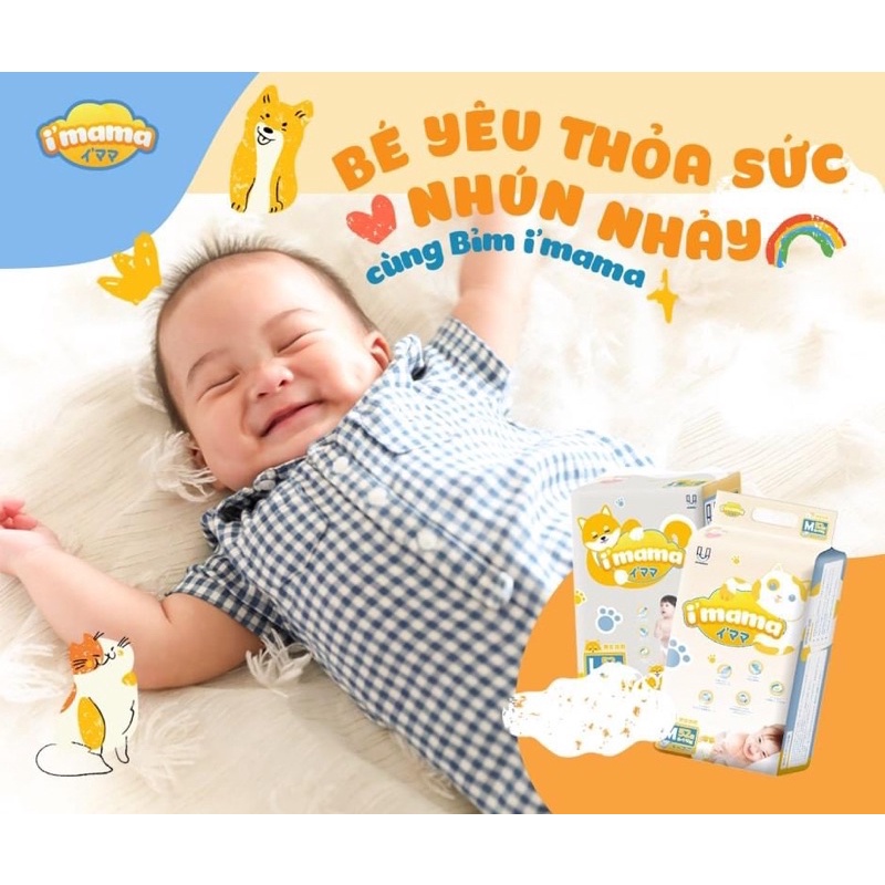 Bỉm i'mama Nội Địa Nhật Bản Dán Quần Công nghệ SAP siêu thấm hút NB78/S68/M52/L42 M58/L52/XL50/XXL36