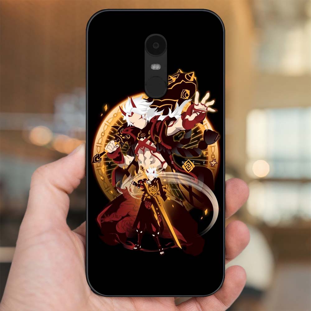 Ốp lưng Xiaomi Redmi 5 Plus viền đen in hình Arataki Itto Genshin Impact
