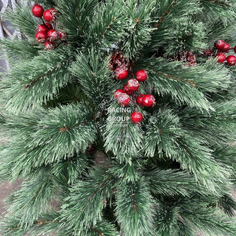 Cây thông noel 1M5 Cước Nở Hoa Gắn Trái Thông Và Gắn Trái Đỏ trang trí giáng sinh cho nhà cửa, phòng ngủ, phòng khách
