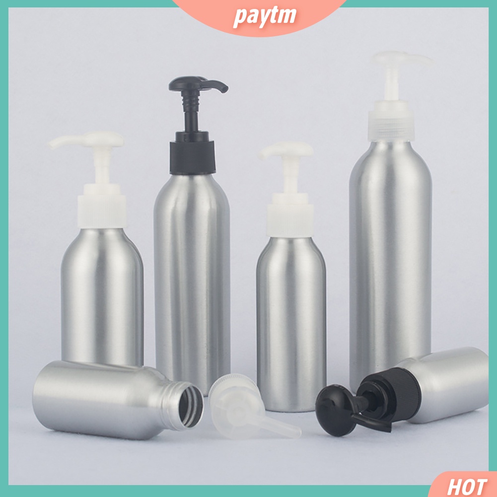 (PTM) Set bình đựng vòi nhấn bằng nhôm cho kem dưỡng ẩm dầu gội sữa tắm 40-250ml