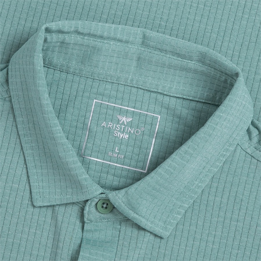 Áo polo nam ngắn tay ARISTINO phom Slim fit, thiết kế khỏe khoắn, họa tiết dệt tinh tế, nhã nhặn - APS212S2