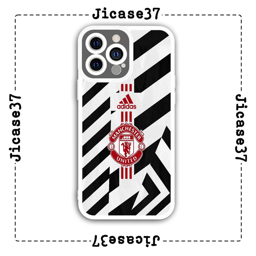 Ốp lưng iphone cạnh vuông Jicase manchester sọc đen 6plus/6s/6splus/7/7plus/8/8plus/x/xs/11/12/pro/max/plus/promax