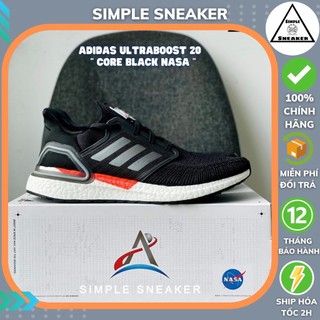 Giày Ultra Boost 20 Chính Hãng🔴FREESHIP🔴Adidas Ultraboost 20 Core Black ISS DNA - Giày Sneaker Chạy Bộ Tốt Nhất Thế Giới