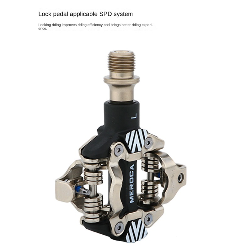 Meroca Bàn Đạp Tự Khóa Hai Mặt Bằng Nhôm Siêu Nhẹ Cho Xe Đạp Mtb