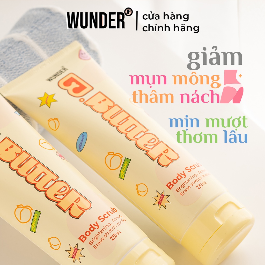 (PHIÊN BẢN MỚI) Tẩy tế bào chết cơ thể BButter Giảm mụn, Mờ thâm, sần Vòng 3 và Nách B.butter Body Mask