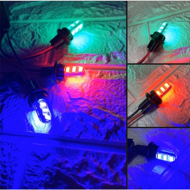 Xi nhan 2 tầng 9led gắn xe máy