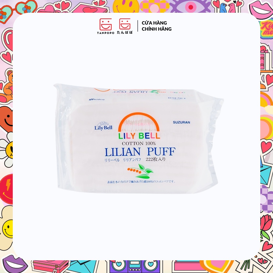 [Chính hãng] Bông Tẩy Trang Lily Bell Lilian Puff 222 Miếng
