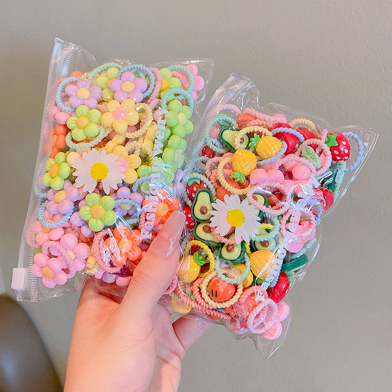 Bộ Dây Buộc Tóc Cao Su Co Giãn Dễ Thương Phong Cách Hàn Quốc Cho Bé Gái dreamdiary