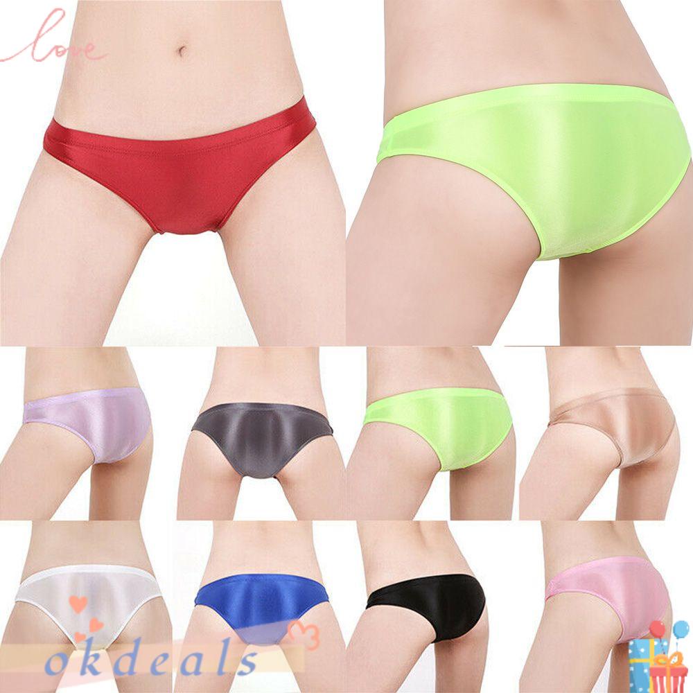 Quần Lót Eo Thấp Cỡ Lớn Màu Lấp Lánh Quyến Rũ Cho Nữ