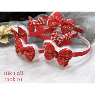 Cài tóc - bờm tóc đỏ cho ngày Tết