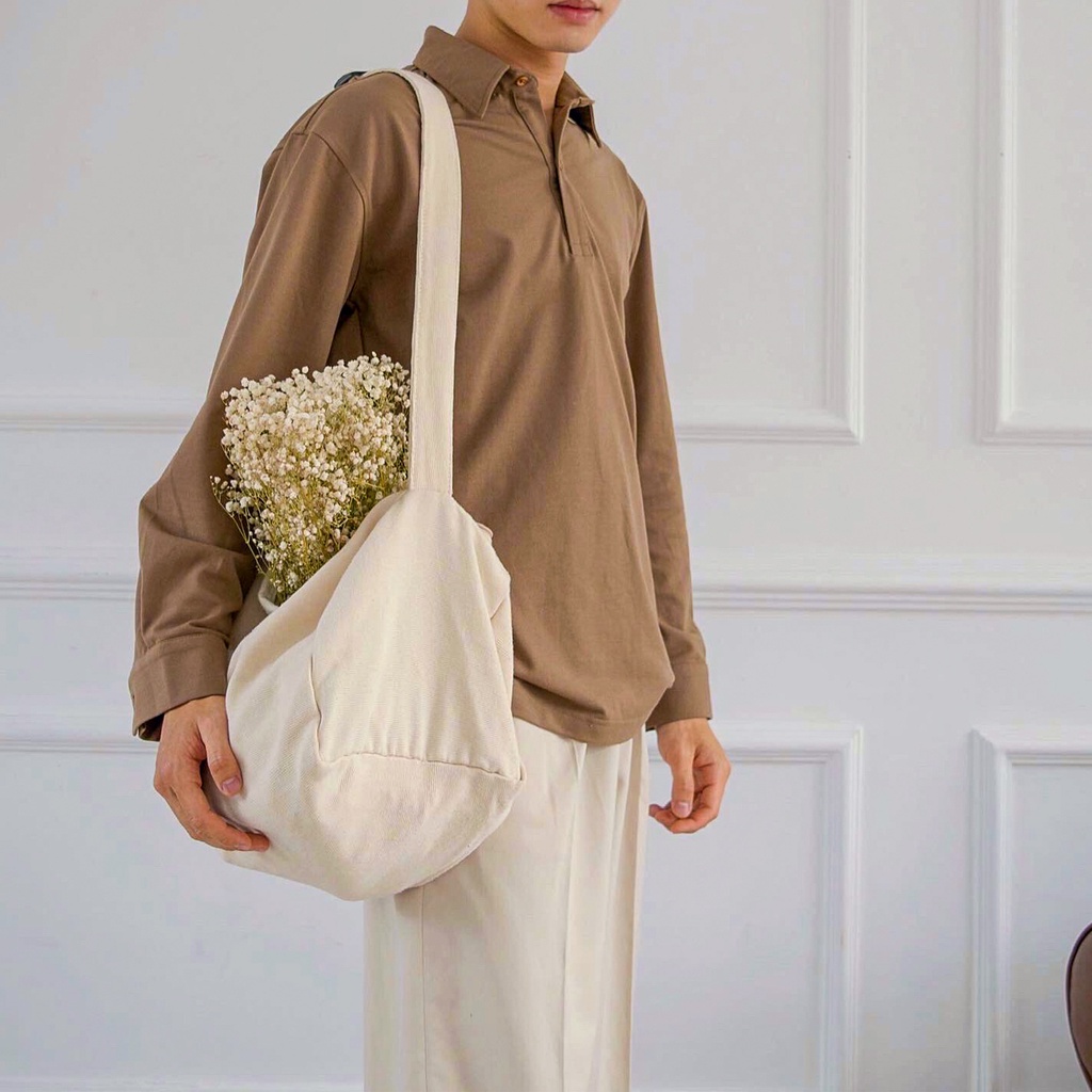 Áo polo nam dài tay cổ bẻ, phong cách tinh giản, chất liệu vải cá sấu cotton MONDAY POLO - BROWN