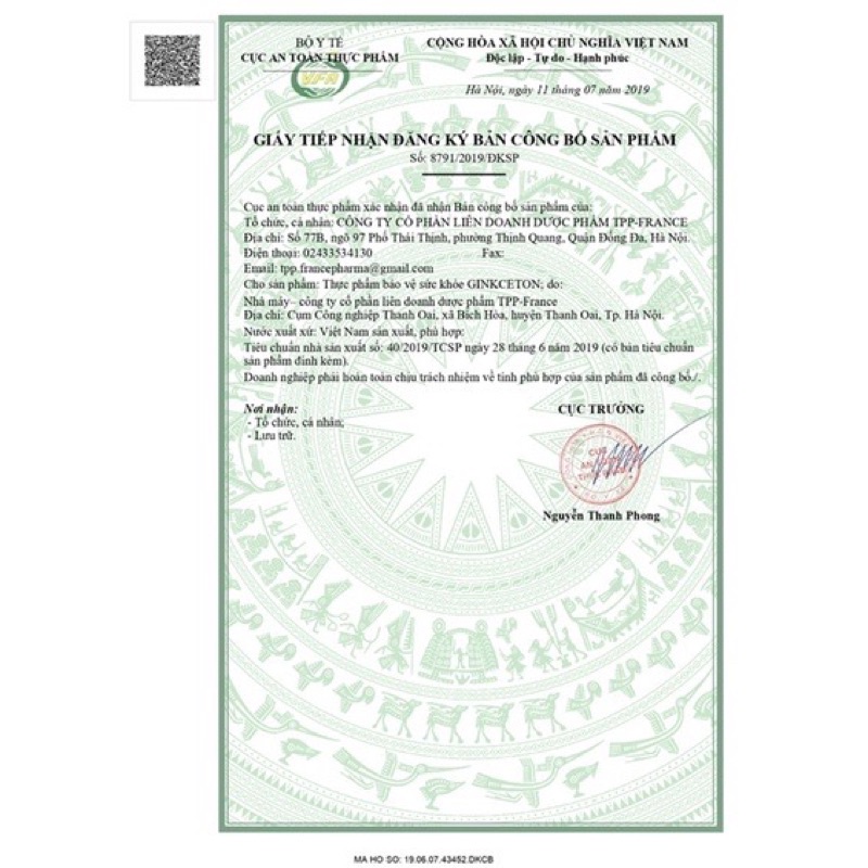 GinkCeton hộp 10 vỉ 100 viên