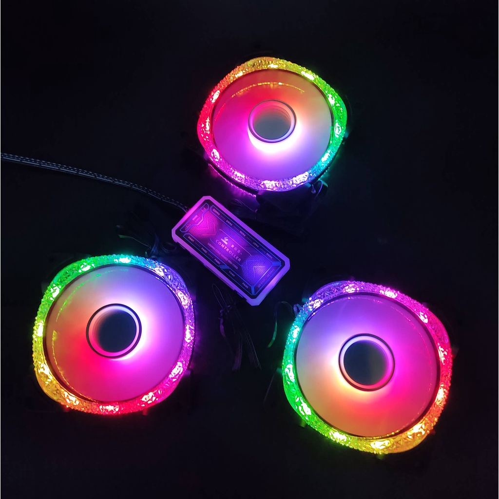 Quạt Tản Nhiệt Fan Led RGB U1 P1 D2 Z1 6Pin Kích Thước 12cm Đồng Bộ Mainboard - Hub Coolmoon Tomato Xigmatek